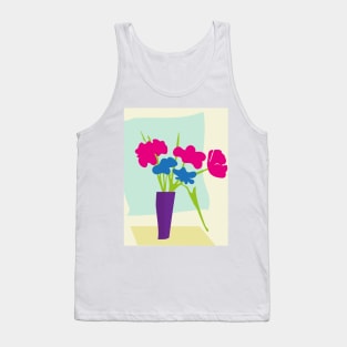 Flower Vase Bouquet Still Life Tank Top